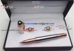 Perfect Replica - Montblanc Stainless Steel Rollerball Pen And Rose Gold Cufflinks Set